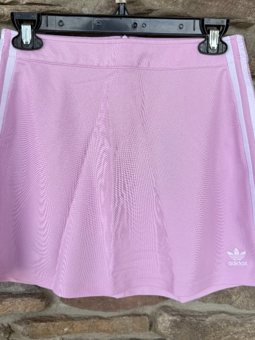 adidas Pink Mini Skirt with White Side Stripes